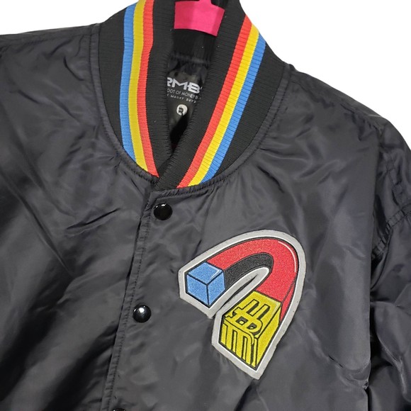 RMBZ Root of Money Boyz Men's size X-Large Black & Rainbow Jacket - Picture 3 of 10